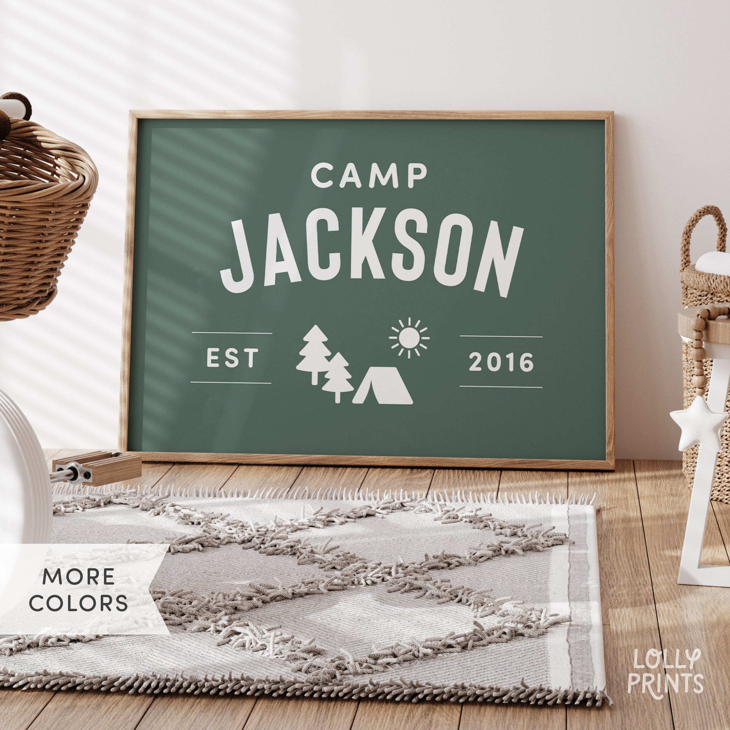 Personalized Name Camp Poster Print