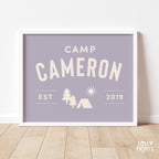 Personalized Name Camp Poster Print