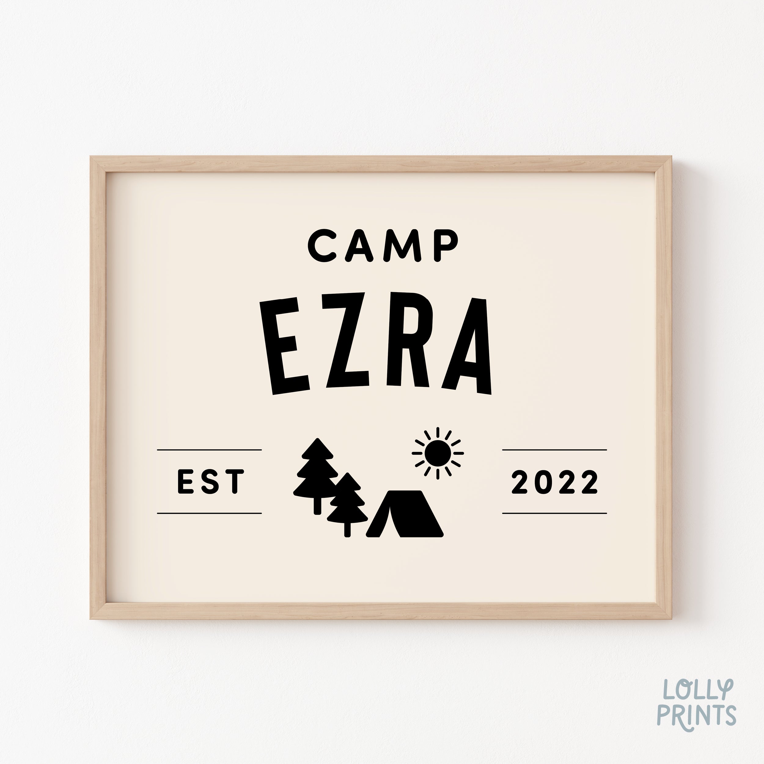 Personalized Name Camp Poster Print
