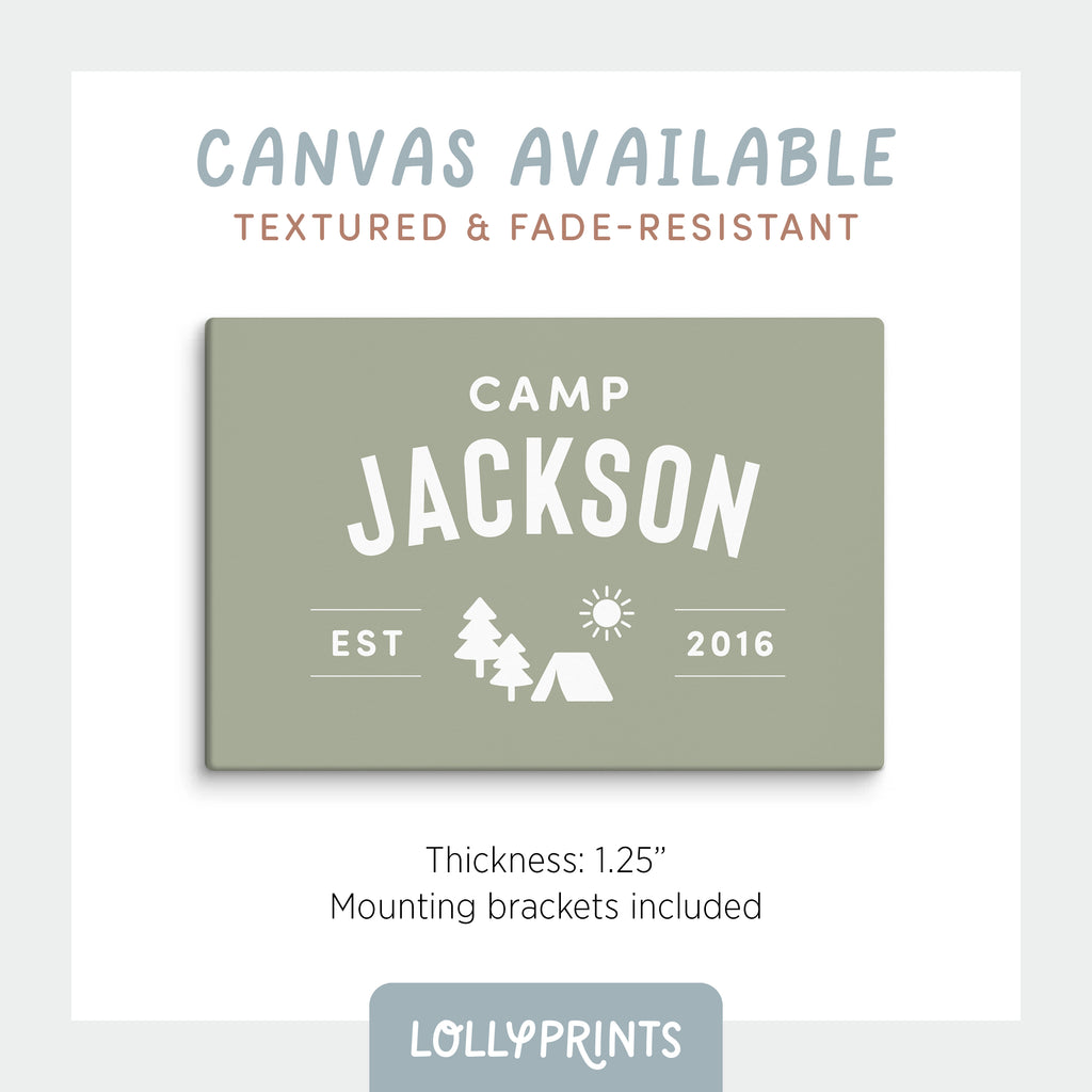 Personalized Name Camp Poster Print
