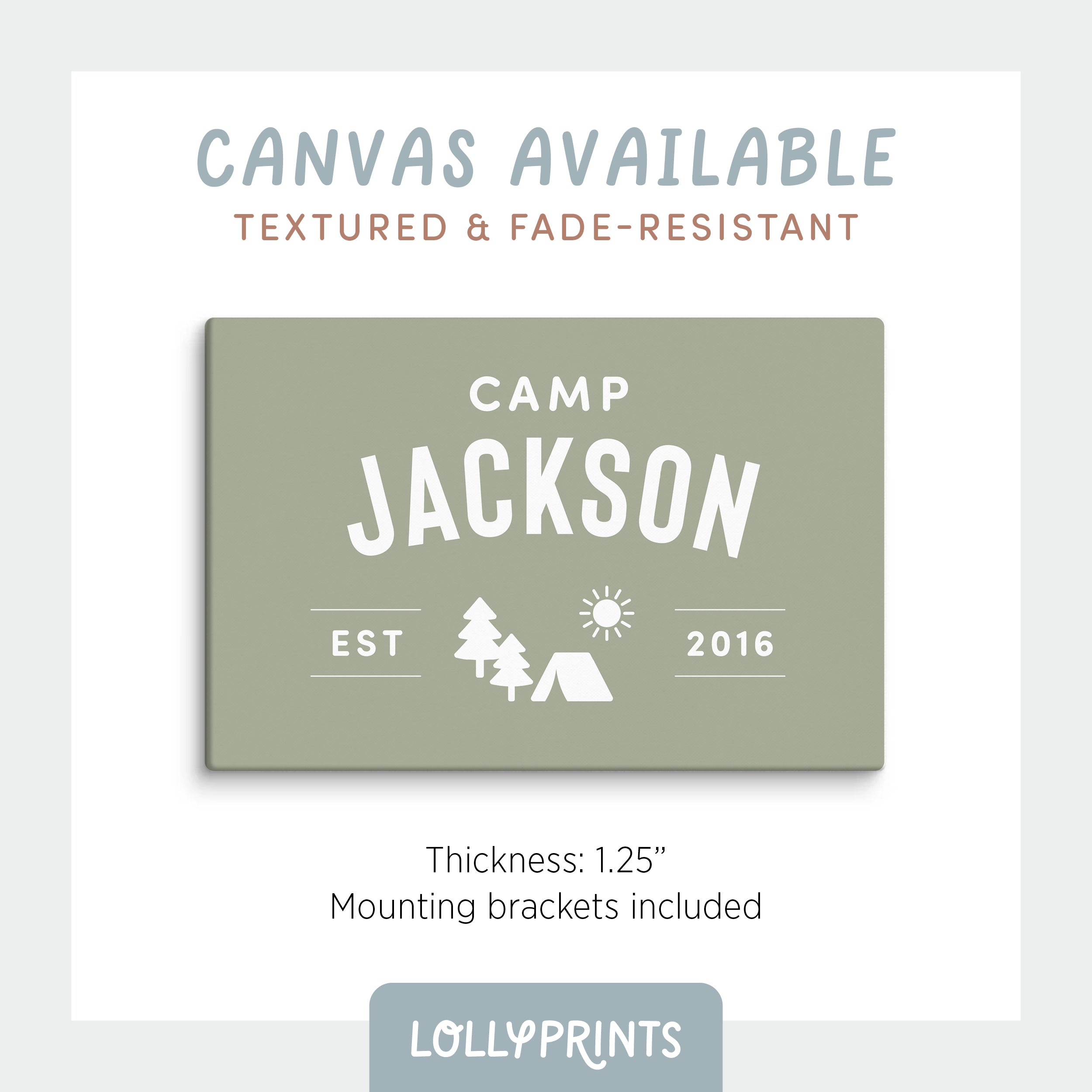 Personalized Name Camp Poster Print