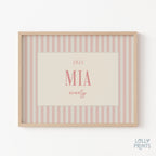 Personalized Name Stripes Print – Kids Room Nursery Wall Art