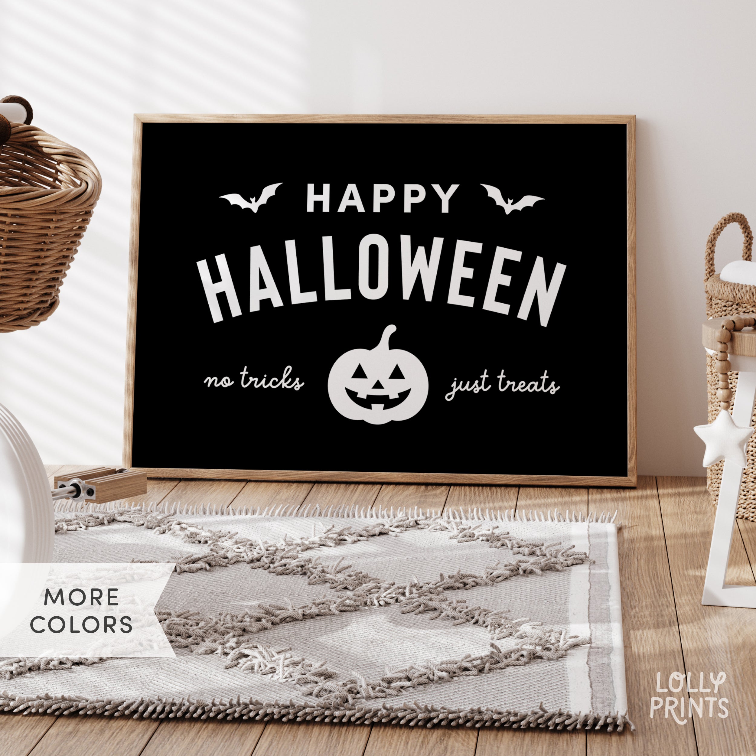 Happy Halloween Pumpkin Kids Room Print