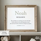 Custom Kids Name Scripture Wall Art Horizontal – Bible Verse Christian Decor