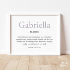 Custom Kids Name Scripture Wall Art Horizontal – Bible Verse Christian Decor