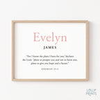 Custom Kids Name Scripture Wall Art Horizontal – Bible Verse Christian Decor
