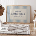 Brotherhood Personalized Name Sign Stripes Print – Boys Room Decor
