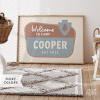 Welcome To Camp National Park Custom Name Print