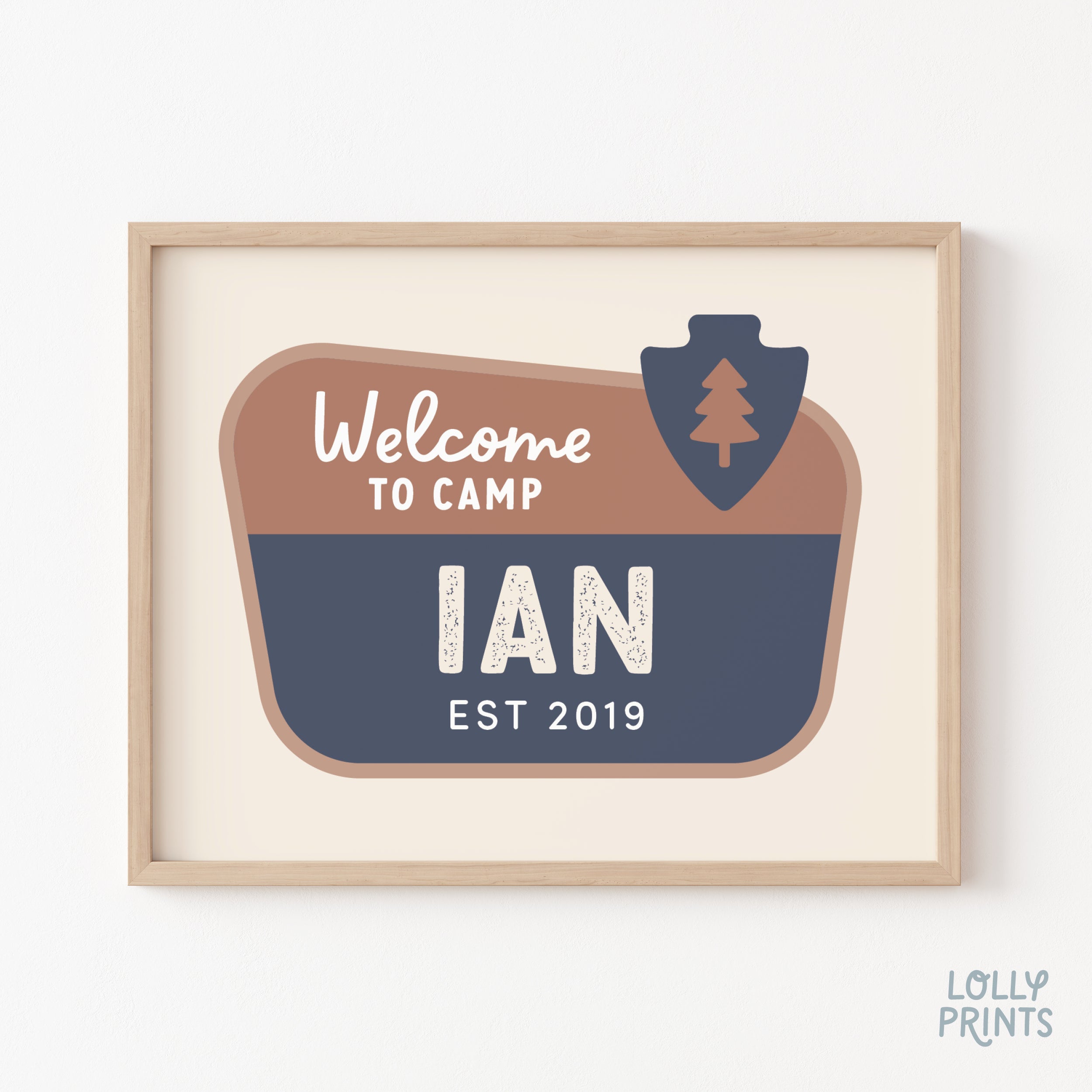 Welcome To Camp National Park Custom Name Print