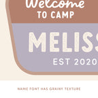 Welcome To Camp National Park Custom Name Print