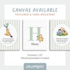 Personalized Classic Winnie The Pooh Nursery Wall Art Set of 3 – Stripes
