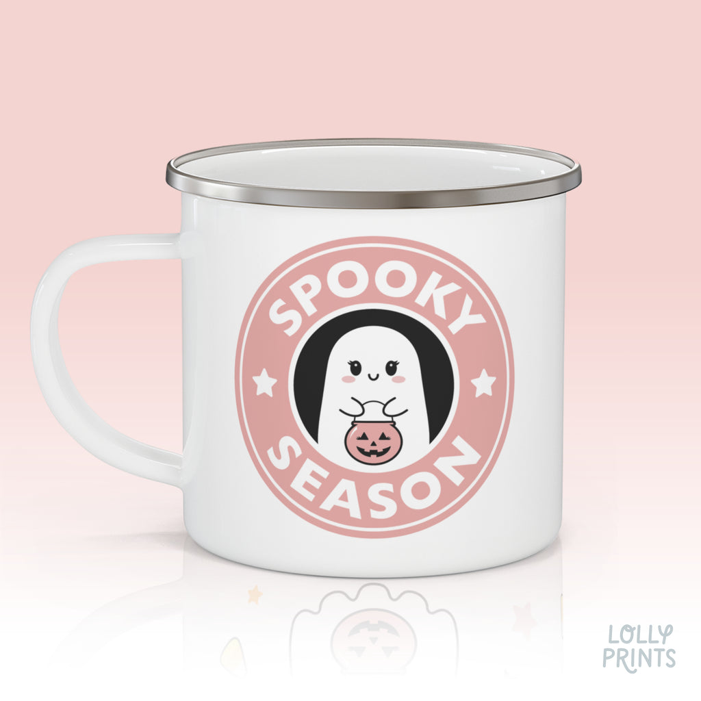 Spooky Season Cute Halloween Ghost Kids Mug – Pine