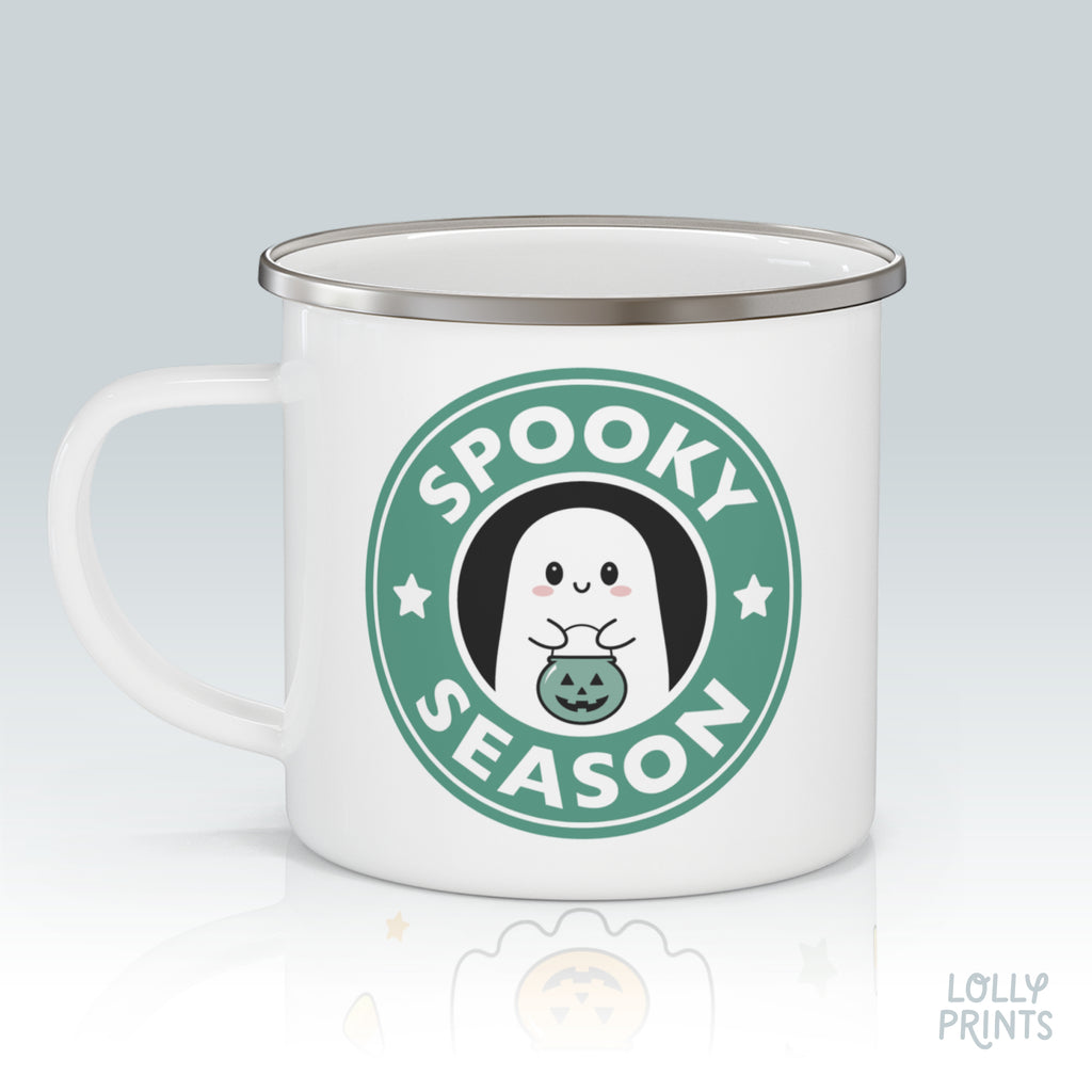 Spooky Season Cute Halloween Ghost Kids Mug – Pine